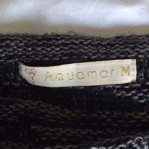 Aquamar Sweaters - Aquamar Black and Gray Knit Cropped Sweater Aquamar Sweaters - Aquamar Black and Gray Knit Cropped Sweater
